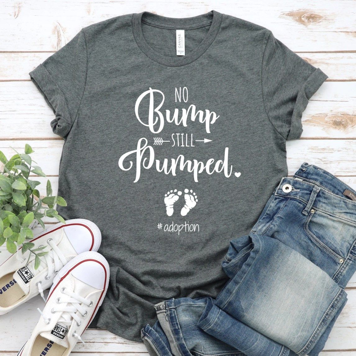 Grey No Bump Still Pumped Shirt