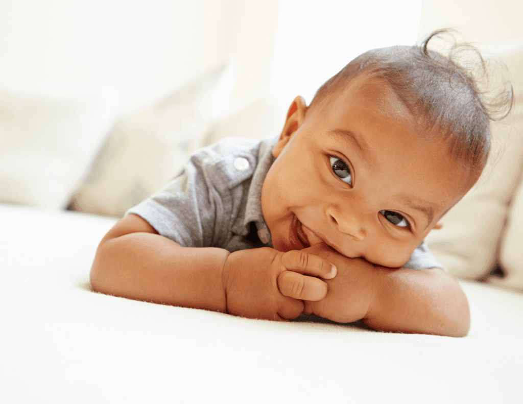 Smiling baby from the last surrogacy step